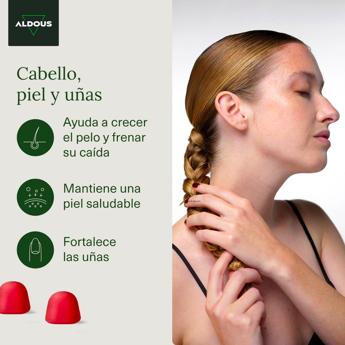 Bonbons gélifiés à la biotine Aldous 120 gummies