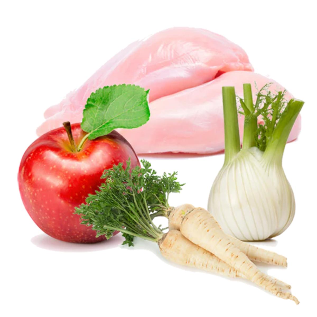 Comida húmeda Barf perros Festín de pollo BIO Puromenu 800 g