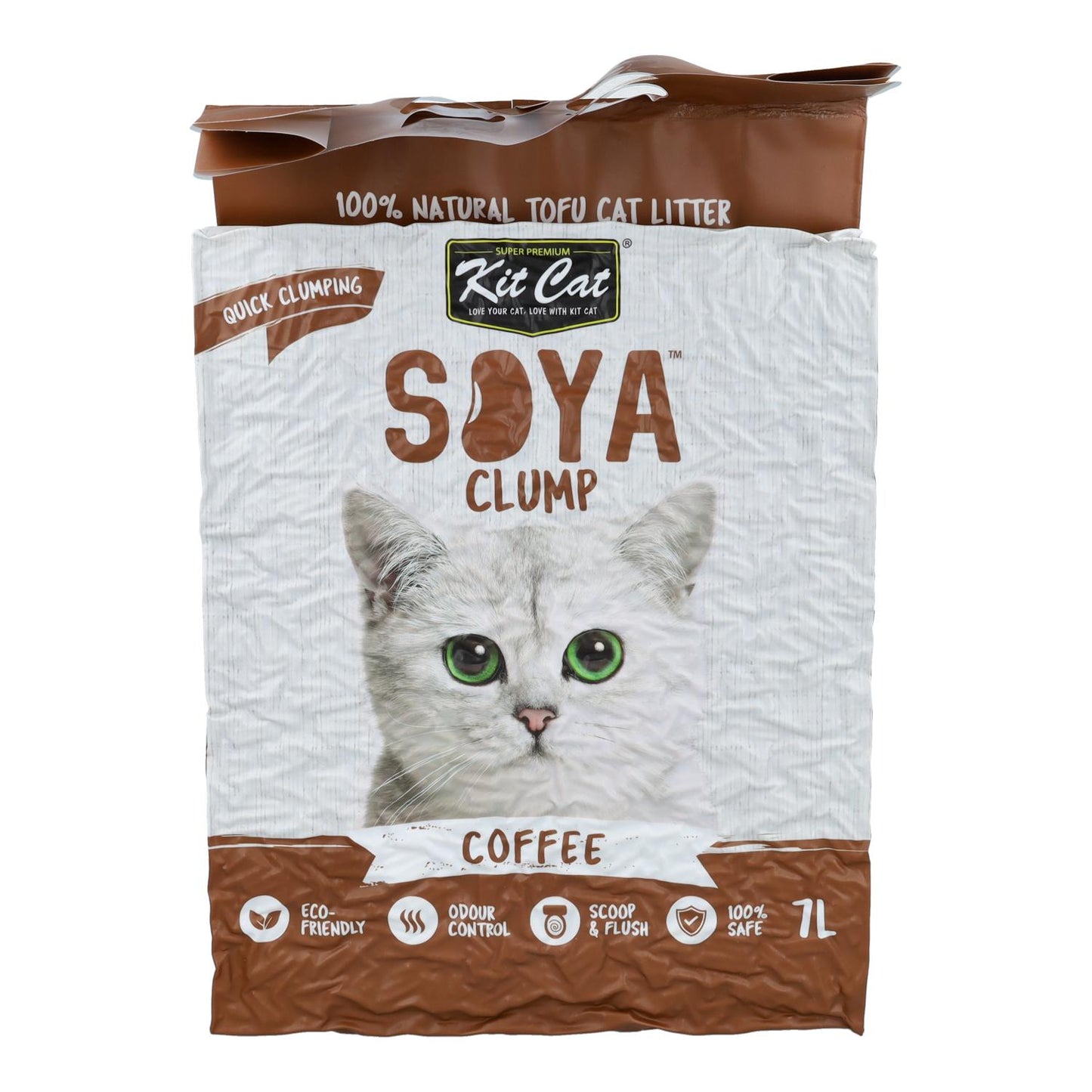 Kit Cat Arena Eco SoyaClump – Coffee 7 l Katzenstreu