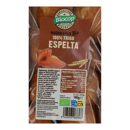 Magdalenas Trigo Espelta 100%  Biocop 180 g