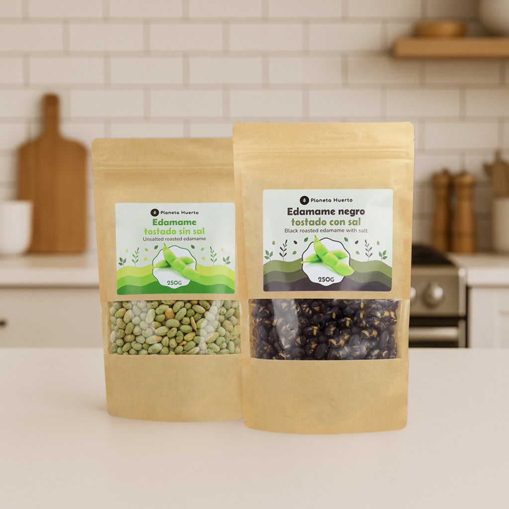 Ungesalzene geröstete grüne Edamame Planeta Huerto 250gr