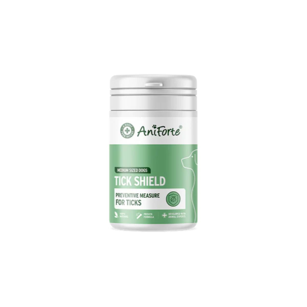 Répulsif naturel contre les tiques AniForte 60 gélules Chiens +35 kg