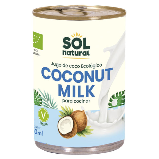Lait de coco bio Sol Natural pour la cuisine 400 ml