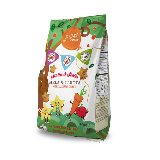 Biscuits aux pommes et aux carottes Stella&Stello Sottolestelle 300 g
