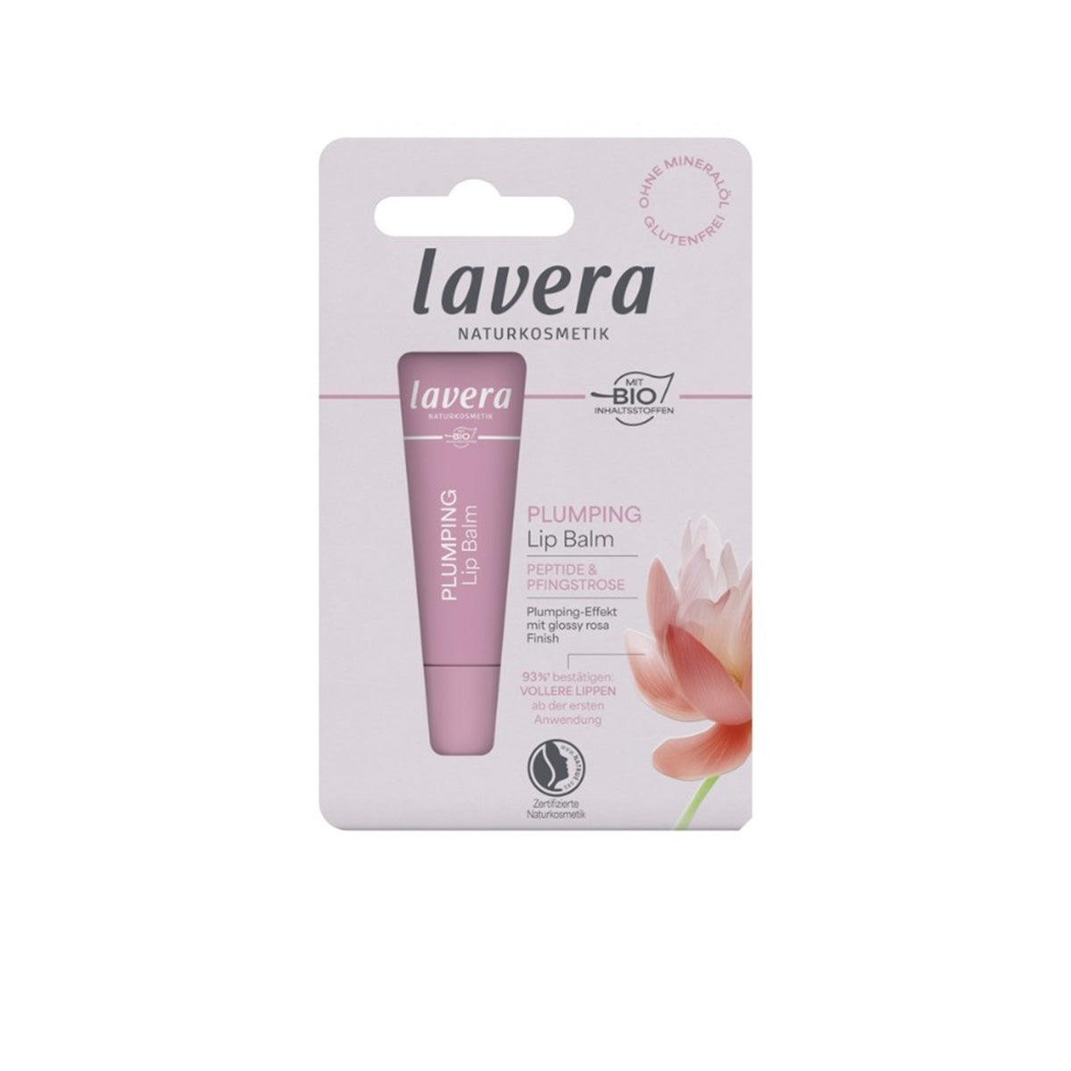Bálsamo labial efecto volumen péptidos & peonia Lavera 4,5g