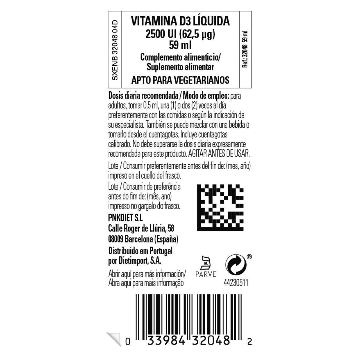 Flüssiges Vitamin D3 2500 IE, 59 ml (Orange)