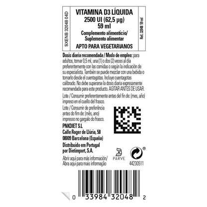 Flüssiges Vitamin D3 2500 IE, 59 ml (Orange)