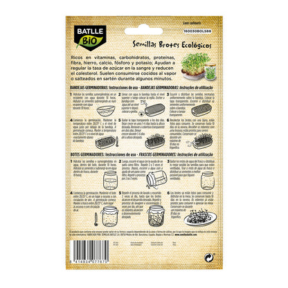 Ekologiska linsfrön för groddar Batlle
