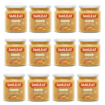 Lot de 12 petits pots bio de potée au bœuf et au jambon 230 g