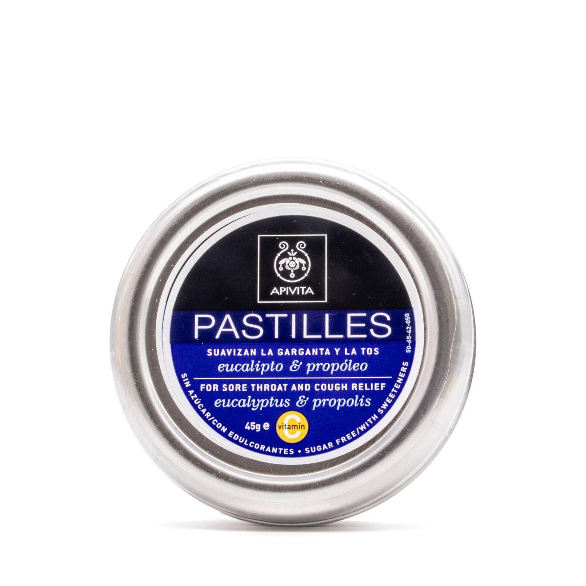 Tabletter mot halsont och hosta Eukalyptus och Propolis Apivita 45 g