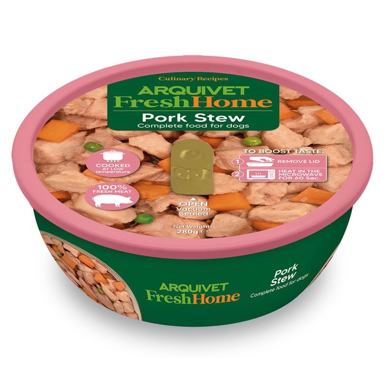 Arquivet Fresh Home Pork Stew Nassfutter für Hunde mit Schweinefleisch 280 g