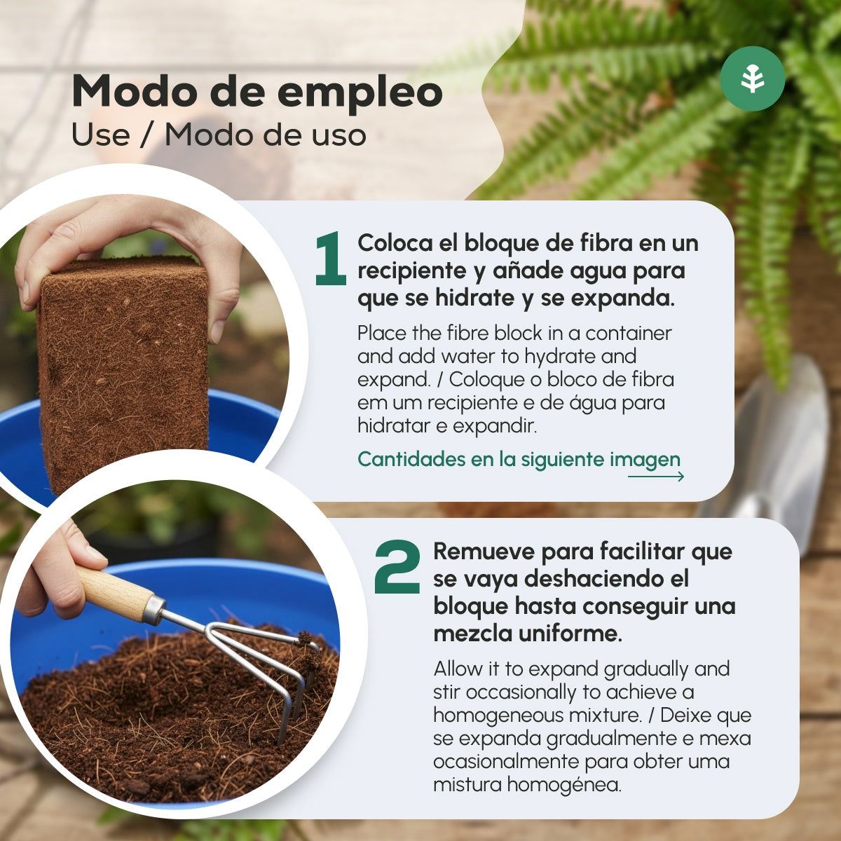 Pack 3x Sustrato Fibra de Coco Planeta Huerto 70 Litros