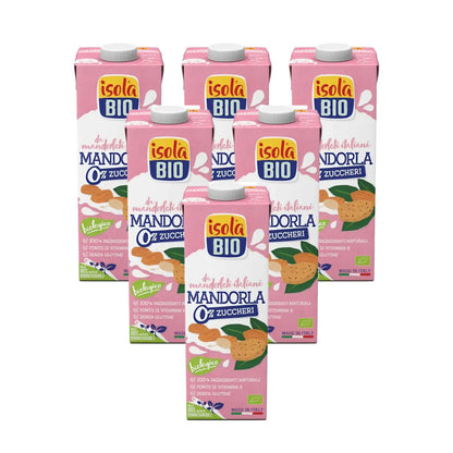 6-pack Isola Bio sockerfri mandeldryck 1 l