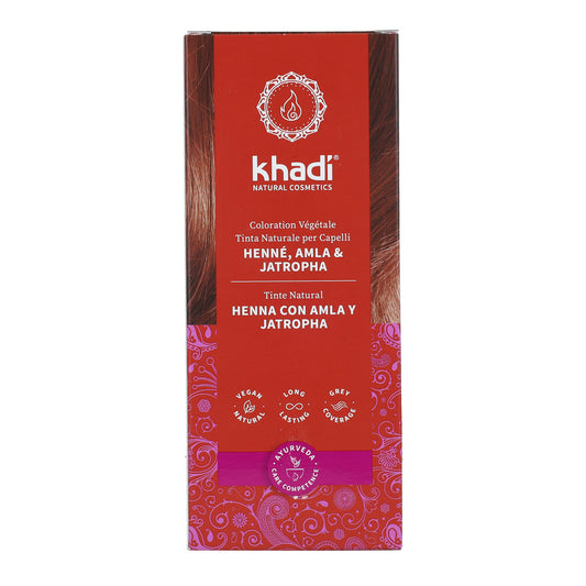 Henné naturel Amla et Jatropha, Khadi, 100 g