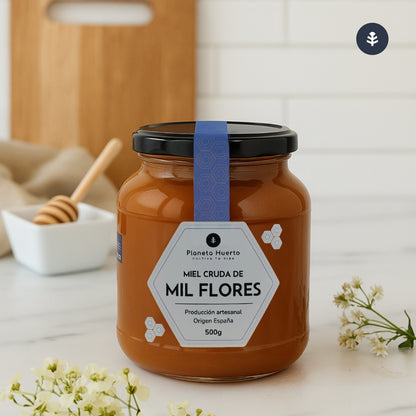 Pack 6x Miel Cruda de Mil Flores Planeta Huerto 500 g