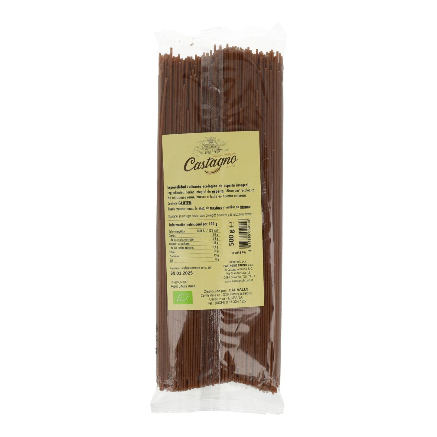 Spaghetti complet à l'épeautre DICOCCUM ECO Castagno 500 g