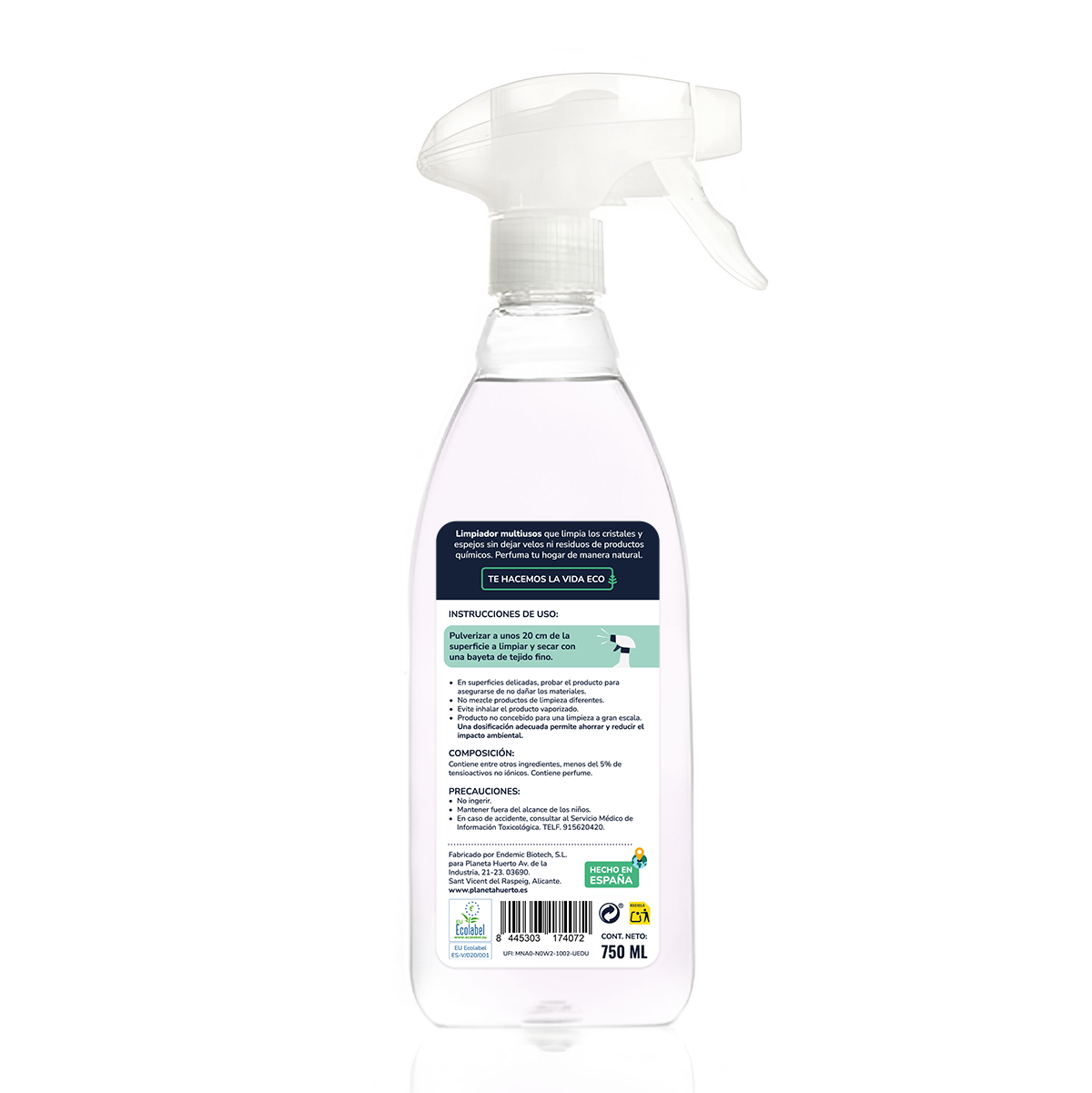 Pack 6xGlasreiniger & Mehrzweck Eco Planet Orchard 750ml