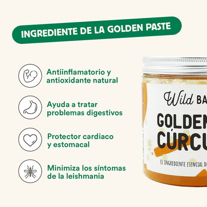 Gurkmeja för Golden Paste Kosttillskott för husdjur Wild Balance 100 g