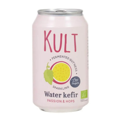 Eau de kéfir KULT au fruit de la passion et au houblon 330 ml