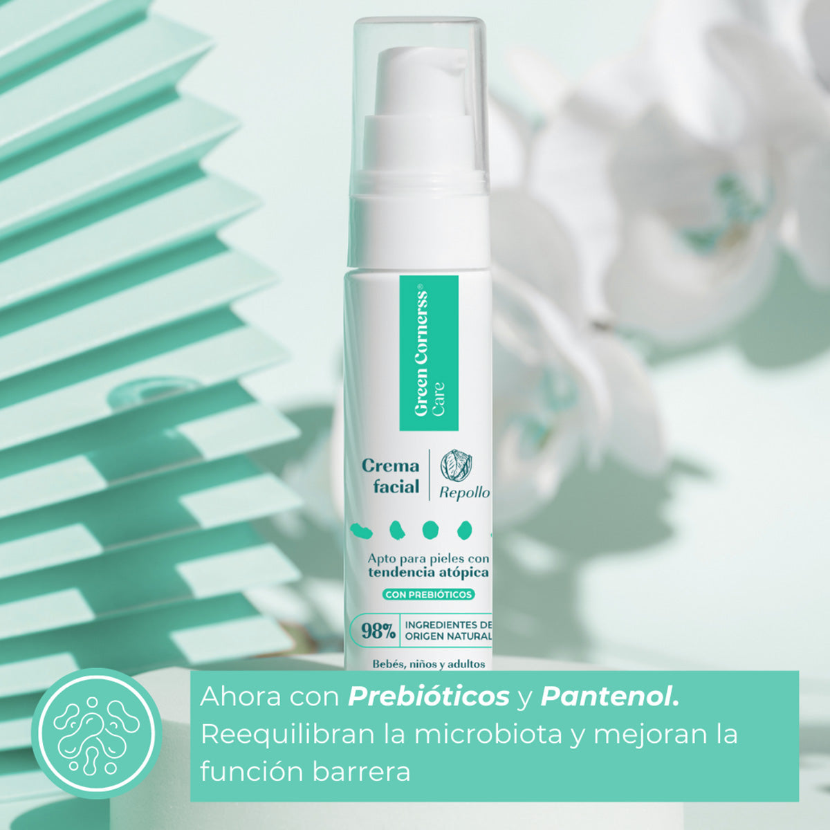 Krem do twarzy z kapusty odpowiedni dla skóry atopowej Green Corners 50 ml