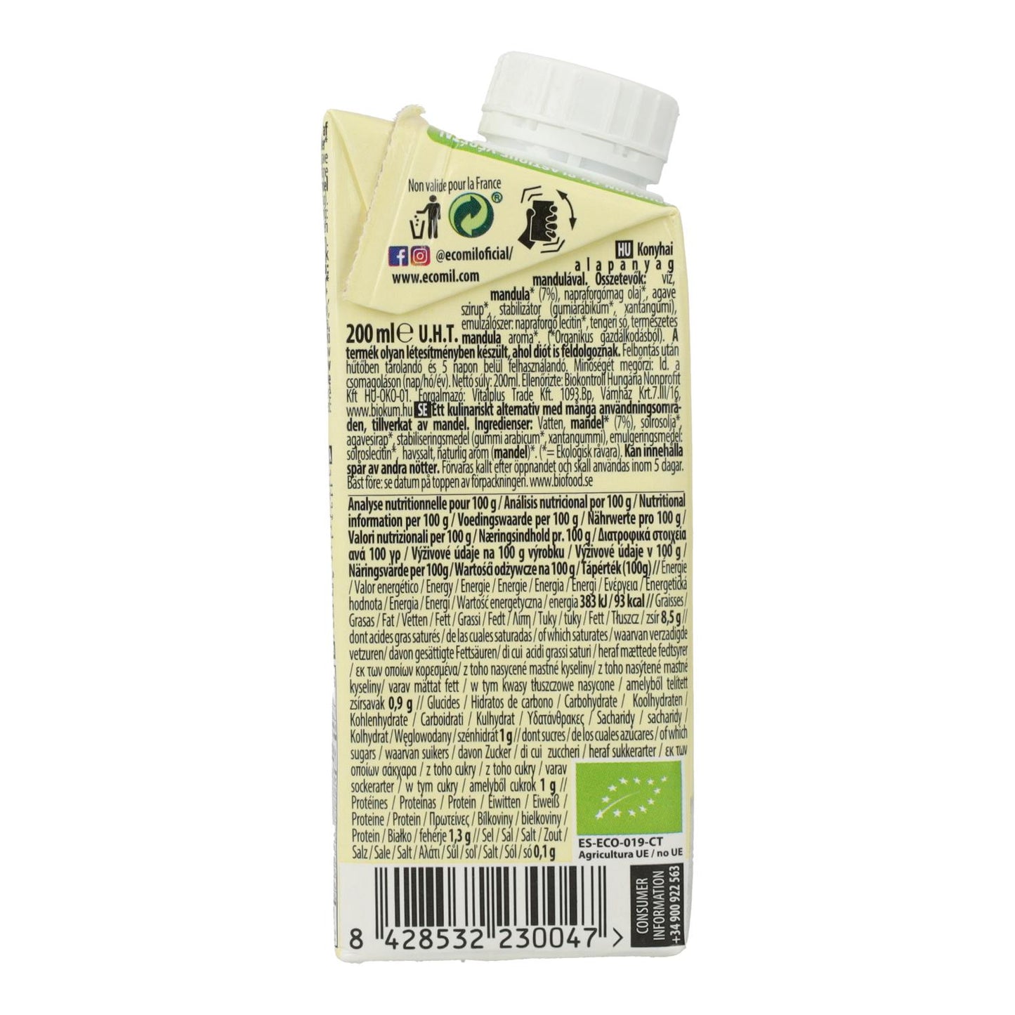 Kochzubereitung Cuisine Mandel Ecomil 200 ml