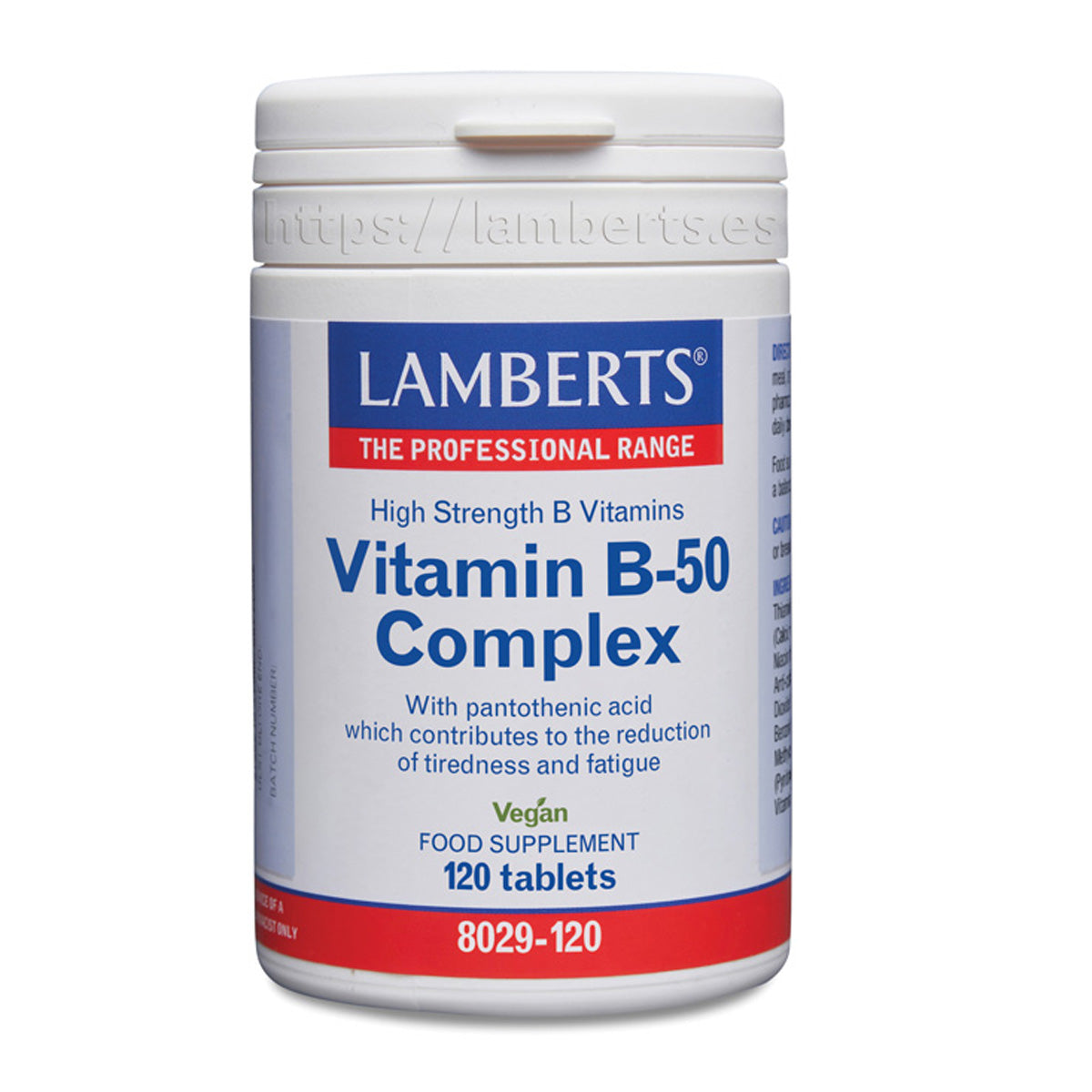 Vitamine B-50 complex Lamberts 120 tabletten