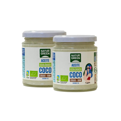 Confezione da 2 x Grasso di cocco Bio NaturGreen