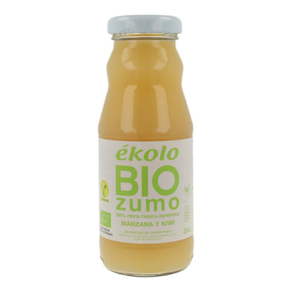 Jus de kiwi et pomme bio 100 % pressé ékolo 200 ml
