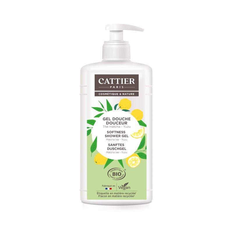 Żel pod prysznic zmiękczający te matcha-yuzu Cattier 1 l