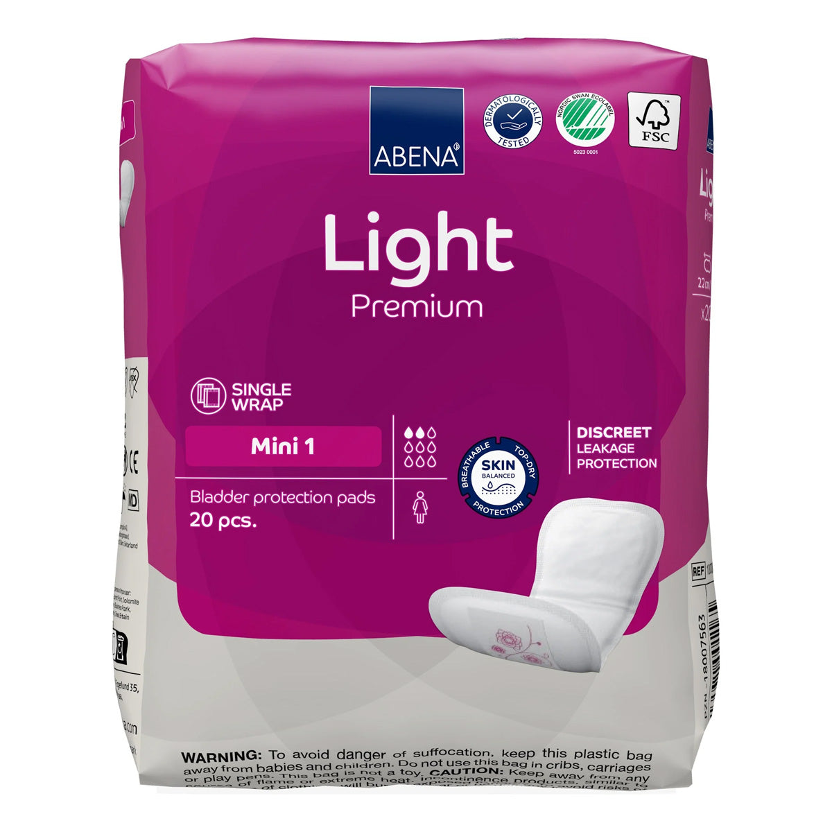 Assorbenti per incontinenza Light Premium Mini 1 Abena 20 pezzi