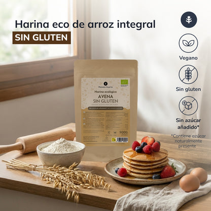 Lot de 2 paquets de farine d'avoine sans gluten ECO Planeta Huerto