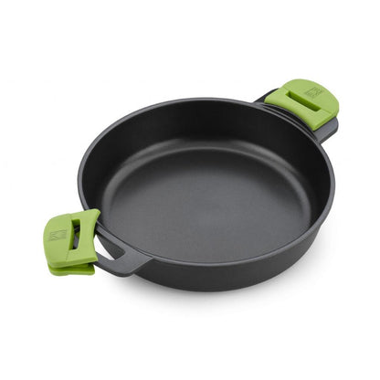 Niska patelnia ECO+ z pokrywką z odlewu aluminiowego Bra Prior 36 cm