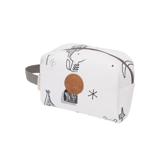 Trousse de toilette Indian blanc et gris BimbiDreams
