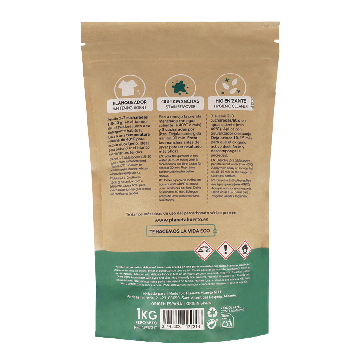 Pack 3xPercarbonate de Sodium Planet Orchard 1 Kg