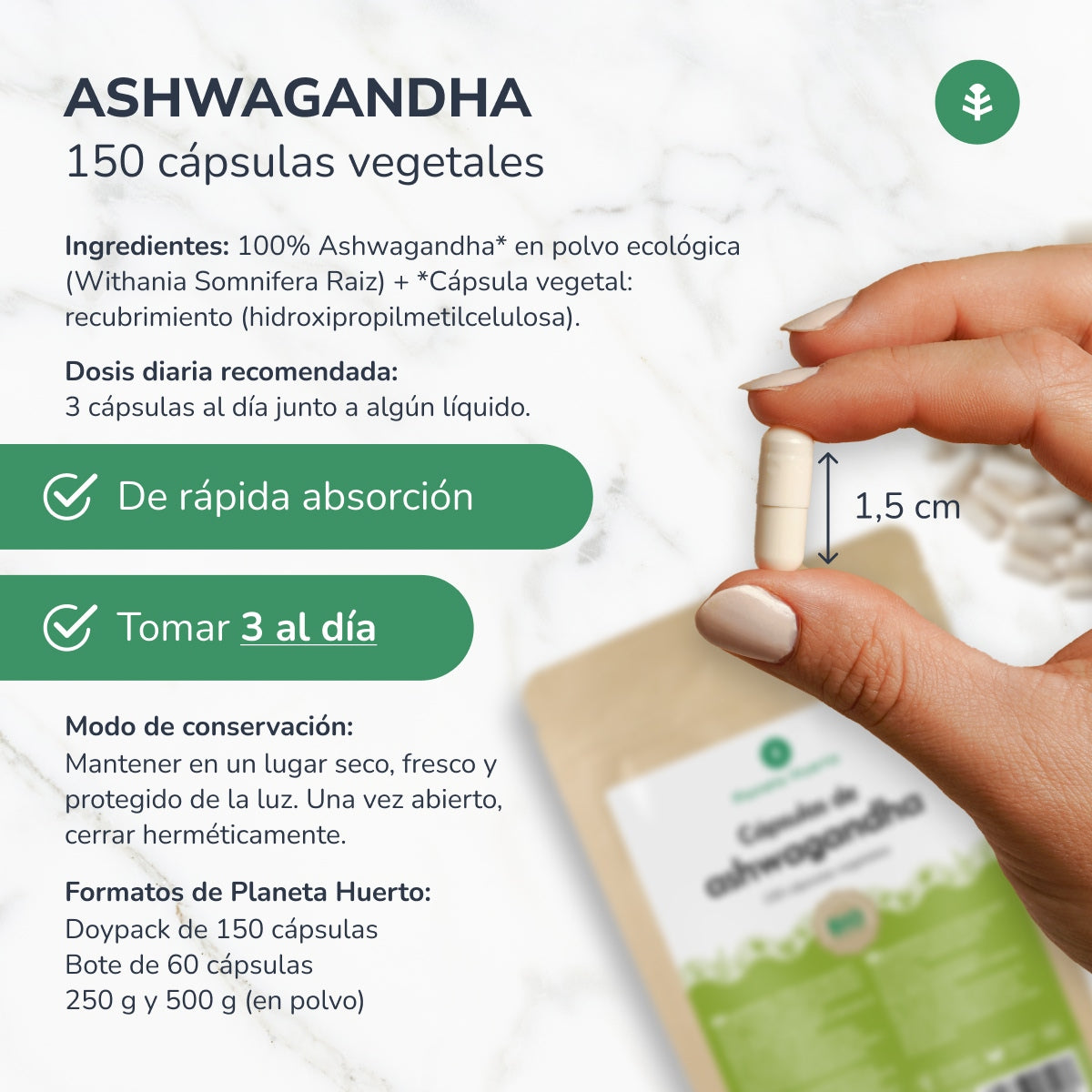 Ashwagandha Bio Planet Orchard 150 gélules