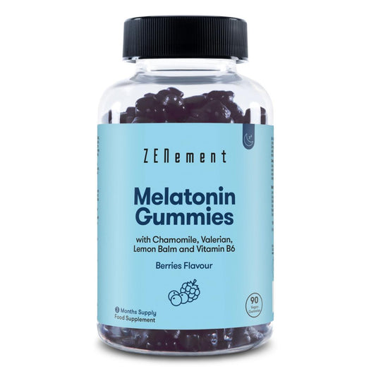Melatonin-Gummibärchen mit Kamille, Baldrian, Melisse und Vitamin B6 Zenement, 90 Gummibärchen