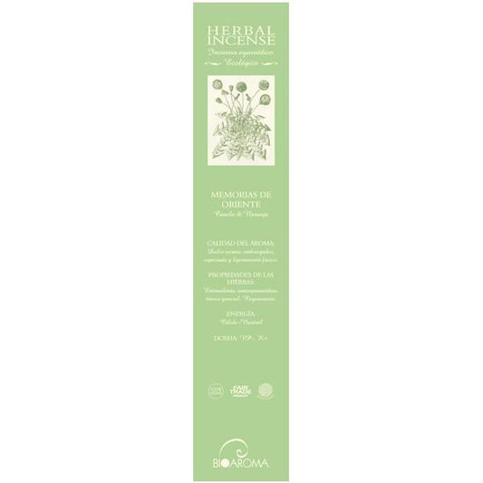 Memorias de Oriente Bioaroma Organic Incense, 12 sticks