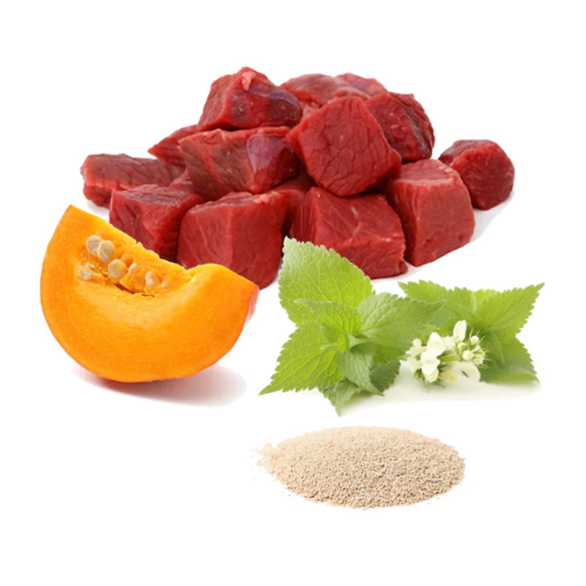 Barf-Nassfutter für Katzen „Bigotes felices” (Rind) BIO Puromenu 100 g