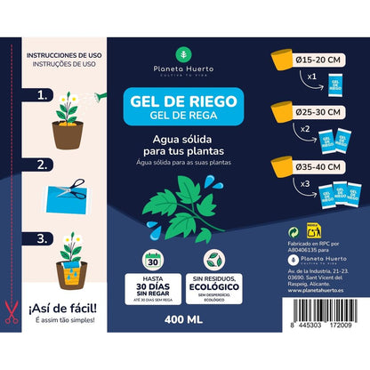 Pack of 12 x Planeta Huerto Watering Gel 400 ml