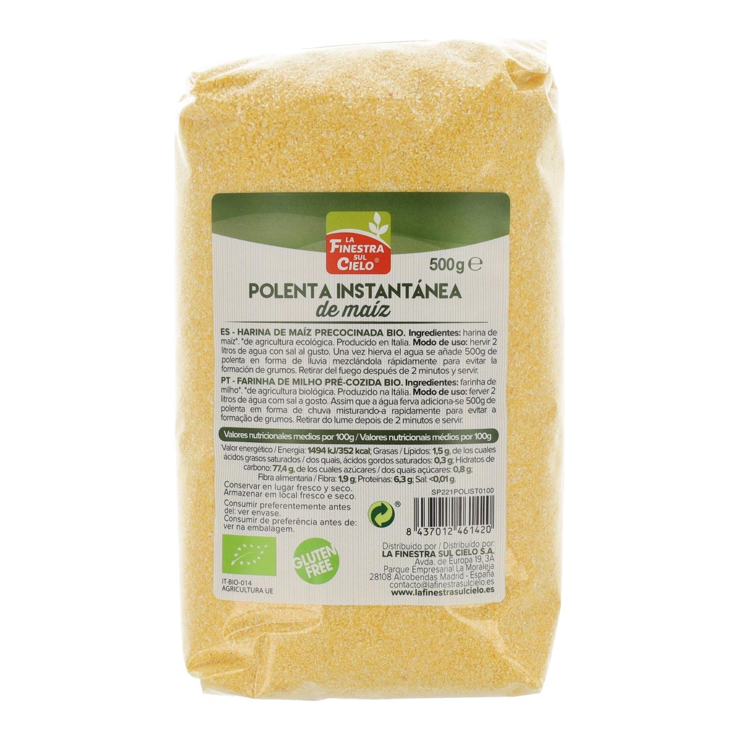 Biologische instantpolenta La Finestra Sul Cielo 500 g
