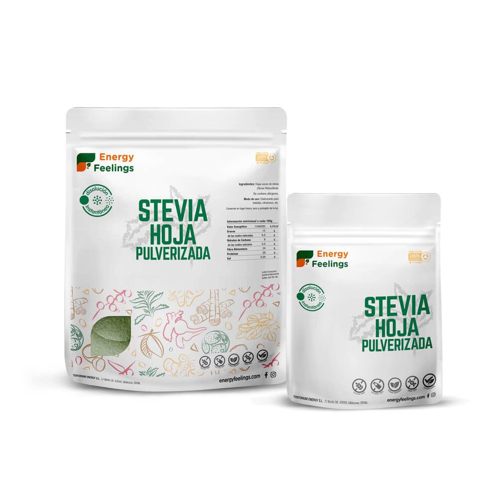 Feuilles de stévia en poudre, sachet Doypack de 100 g