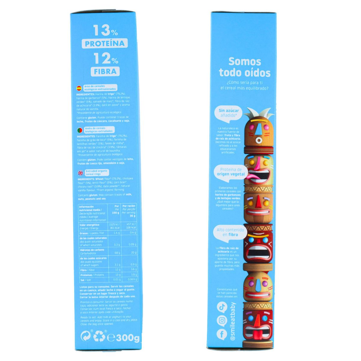 Ekologiska frukostflingor 300 g, Triboo