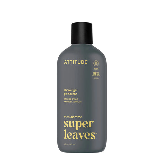 Super leaves men Żel pod prysznic Amber & Citrus Attitude 415 ml