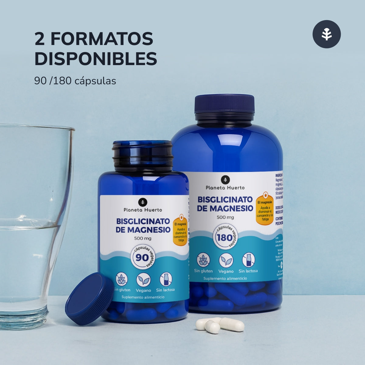 Magnésium Bisglycinate 500 mg Planeta Huerto 90 gélules