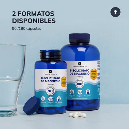 Magnésium Bisglycinate 500 mg Planeta Huerto 90 gélules