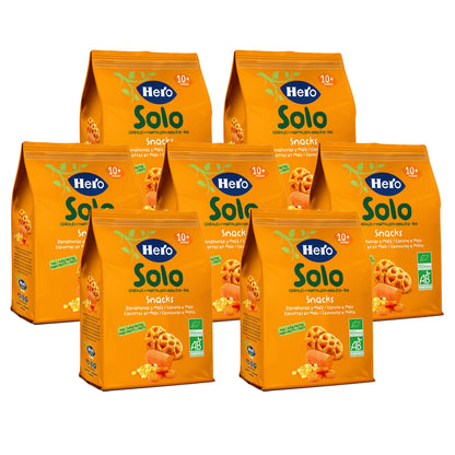 7-pack ekologiska morots- och majssnacks 40 g-Hero Solo