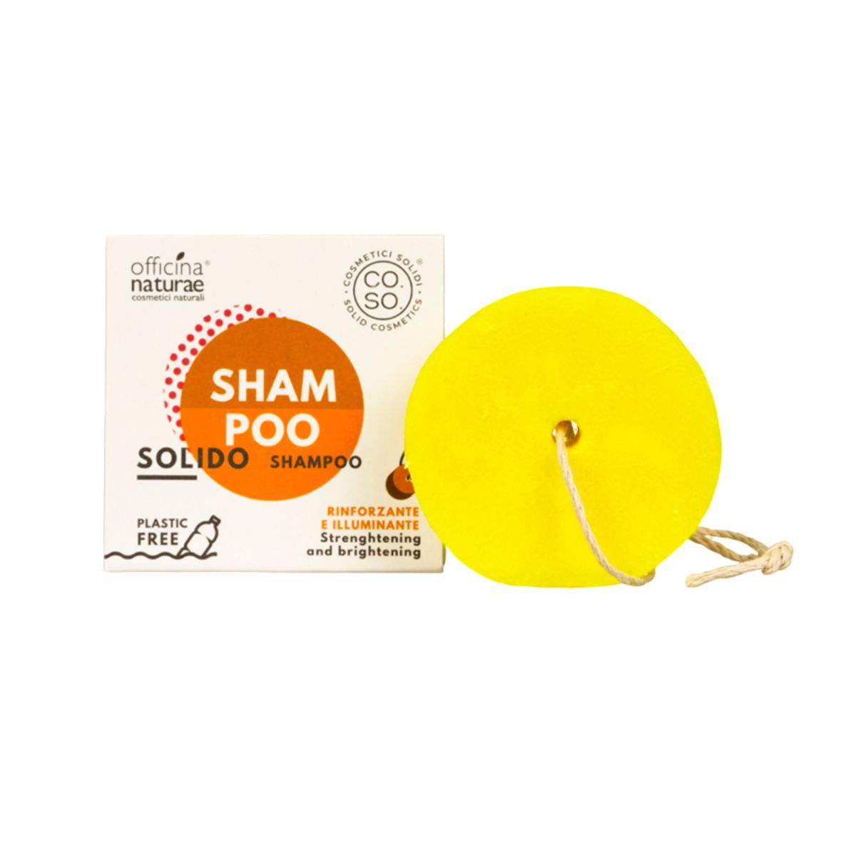 Shampoing solide fortifiant et illuminateur sans résidus 64 g écologique Officina Naturae