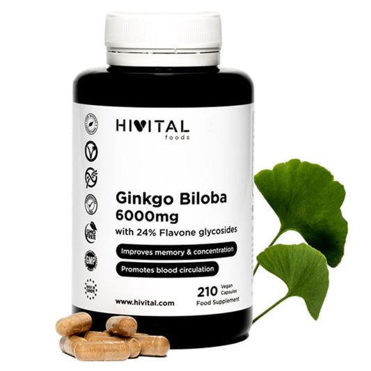 Ginkgo Biloba 6000 mg Hivital 210 gélules végétaliennes