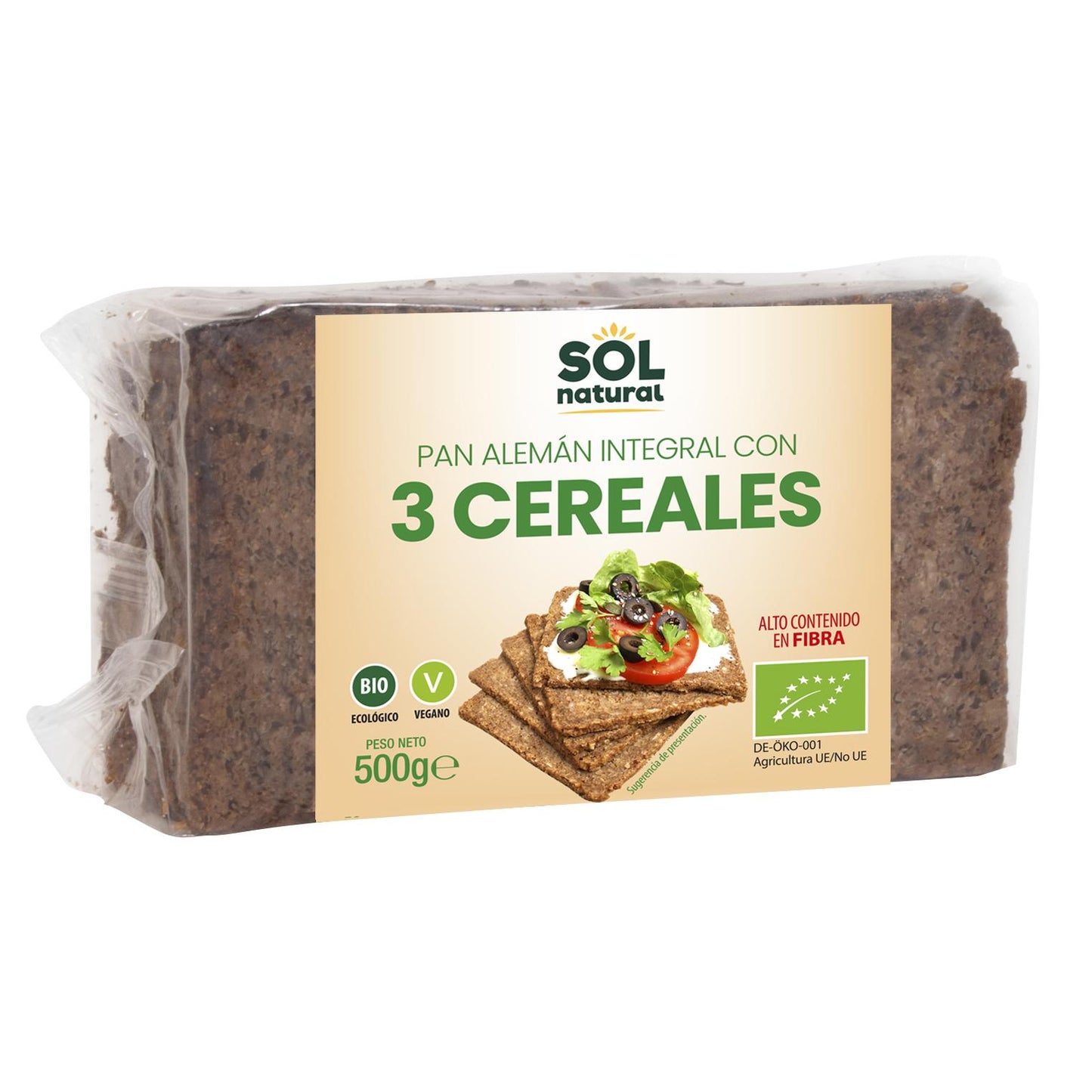 Deutsches Brot 3 Getreidesorten Sol Natural 500g
