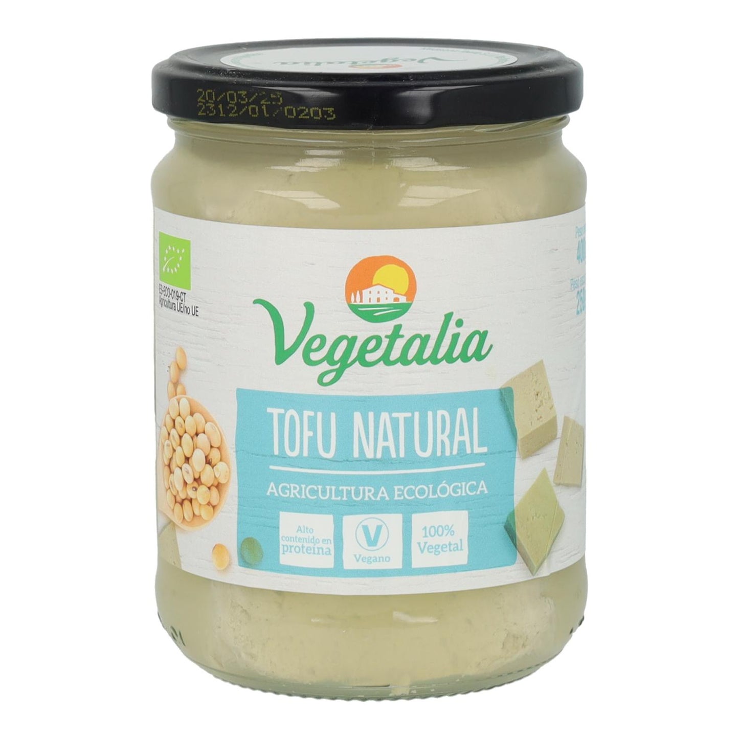 Gesteriliseerde biologische tofu in pot Vegetalia 250 g